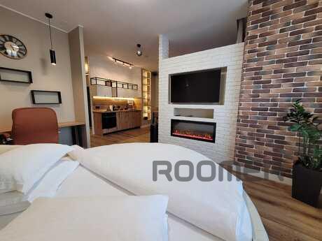Jacuzzi, sauna, round bed, fireplace., Krasnoyarsk - apartment by the day