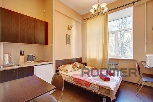 Rent a cozy bright studio apartment in the city center (2 bl