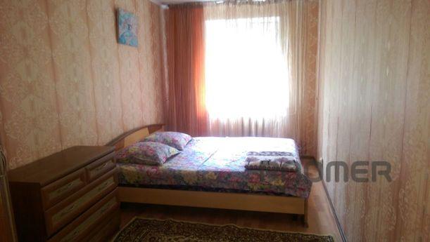 Теплая, уютная ква­ртира в Алматы. Чисто­е постельное белье.