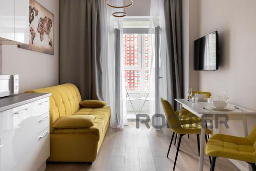 A cozy apartment in a new comfort-class building in the resi