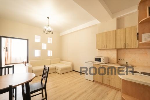 Rent a large modern apartment in the heart of the city in a 
